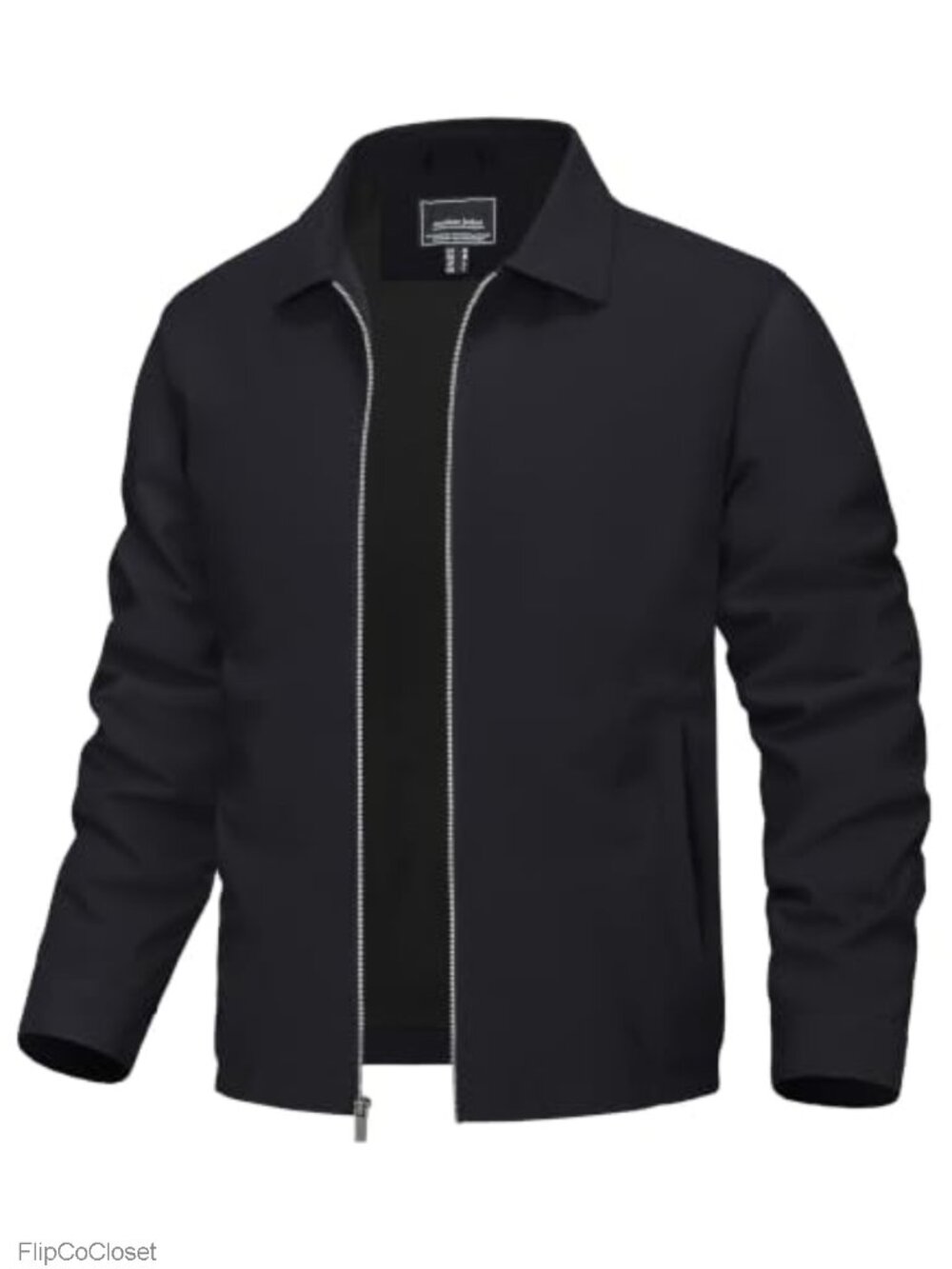 Men's Lightweight Water-Repellent Windbreaker Zip Jacket Polyester